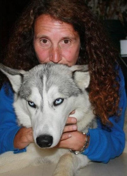 Linda and Husky Pup Chip